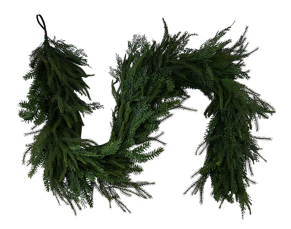 6'L Noble Fir/Cedar/Ming Deluxe Garland