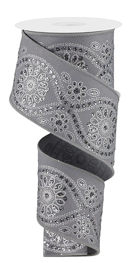 2.5" x 10yd Deluxe Wavy Floral