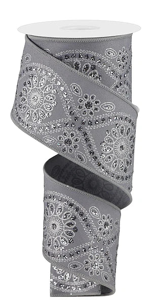 2.5" x 10yd Deluxe Wavy Floral