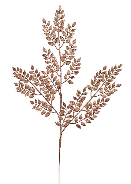 29"L Metallic Leaf Spray