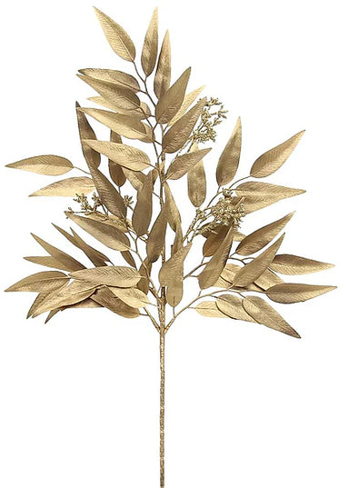 21"L Metallic Leaf Spray
