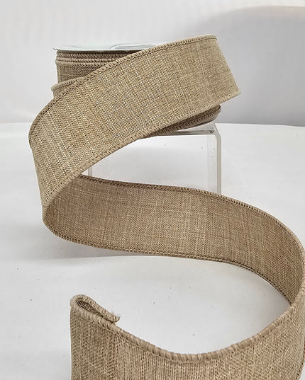 1.5" x 10Y Pastel Royal Burlap Brown image 0