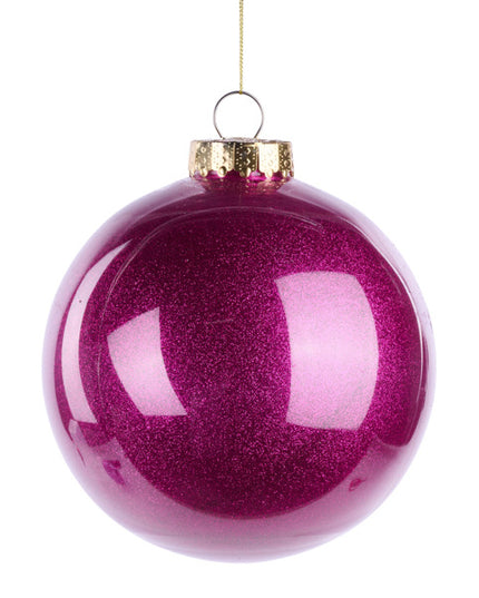 150MM GLITTER LOOK ORNAMENT HOT PINK image 0