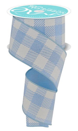 2.5" x 10yd Large Striped Check On Royal image 0