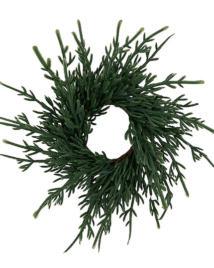 6" Arborvitae Taper Candle Ring