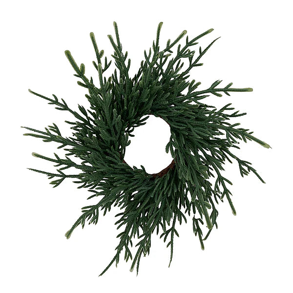 6" Arborvitae Taper Candle Ring