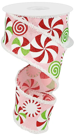 2.5" x 10yd Bold Peppermints/Royal/Drift