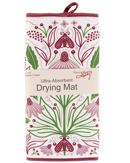 Purple Floral Drying Mat image 0