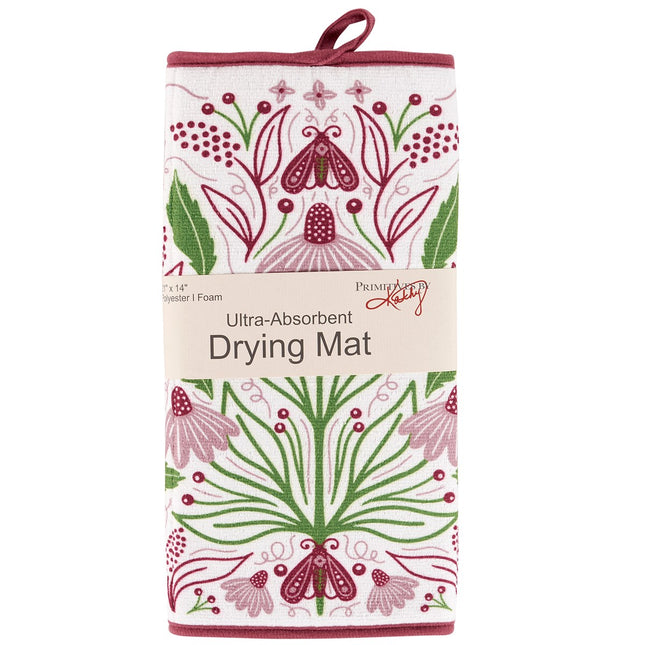 Purple Floral Drying Mat image 0