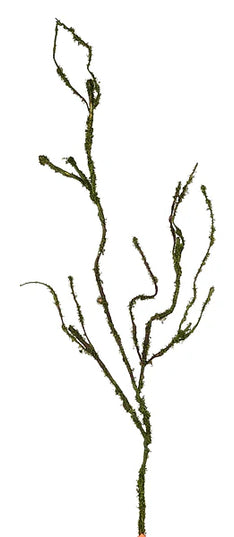 27"L Moss Flocked Wild Twig Branch
