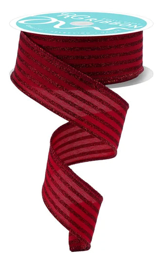 1.5" x 10yd Glitter Vertical Stripe