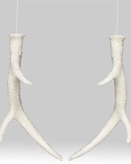 Assorted 8.5" Glitter Antler Ornament