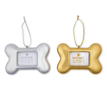 Dog Bone Frame Ornament (2 Colors)
