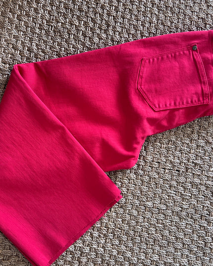 Red Flare Capri Judy Blue Jeans image 1