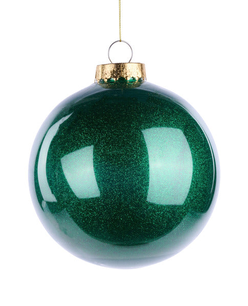 150MM Glitter Look Ornament Emerald image 0