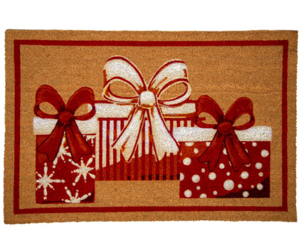 Red & White Packages Coir Mat
