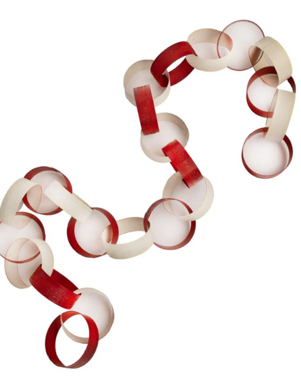 Metal Red & White "Paper" Chain