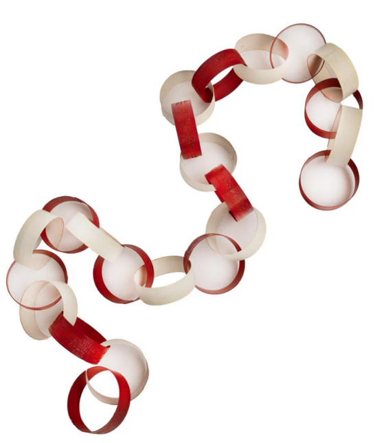 Metal Red & White "Paper" Chain
