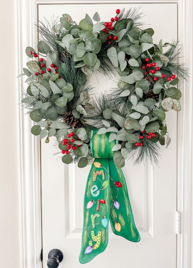 Merry & Bright Wreath Ribbon