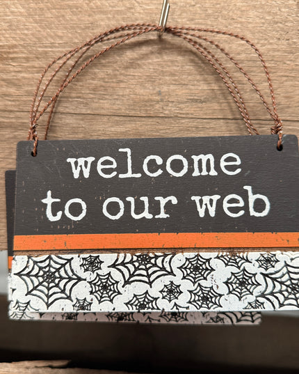 Welcome to our web Mini Sign image 0