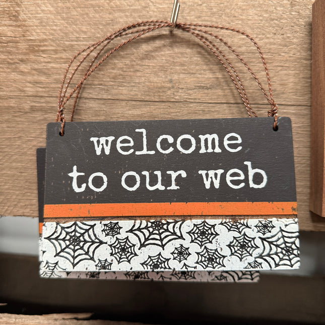 Welcome to our web Mini Sign image 0