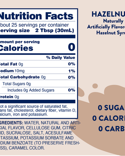 Sugar Free Hazelnut Syrup