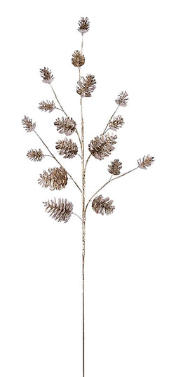 25"L Glitter/Metallic Pinecone Spray
