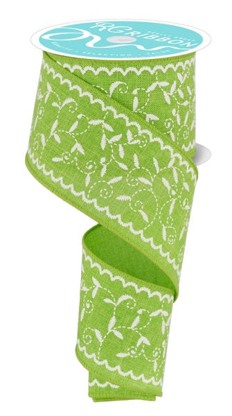 2.5" x 10yd Stitch Mini Leaf/Faux image 0