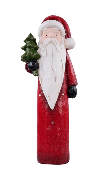 23.25"H x 9"L Santa W/Tree