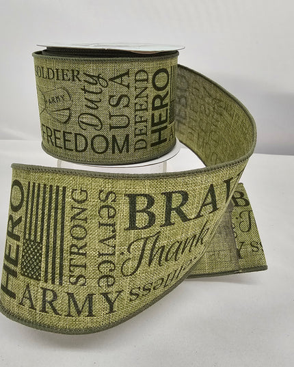 2.5"x10Y Army Service Ribbon image 0