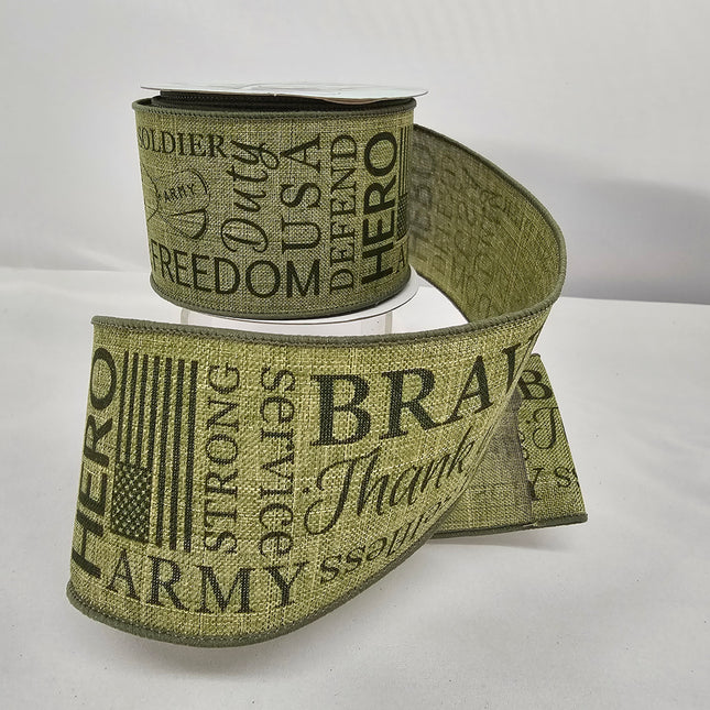 2.5"x10Y Army Service Ribbon image 0