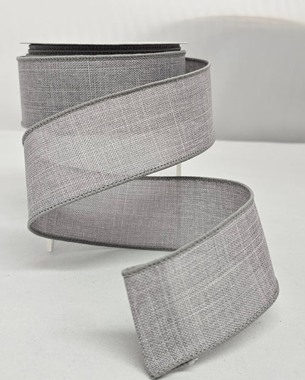 1.5" x 10Y Pastel Royal Burlap Gray image 0