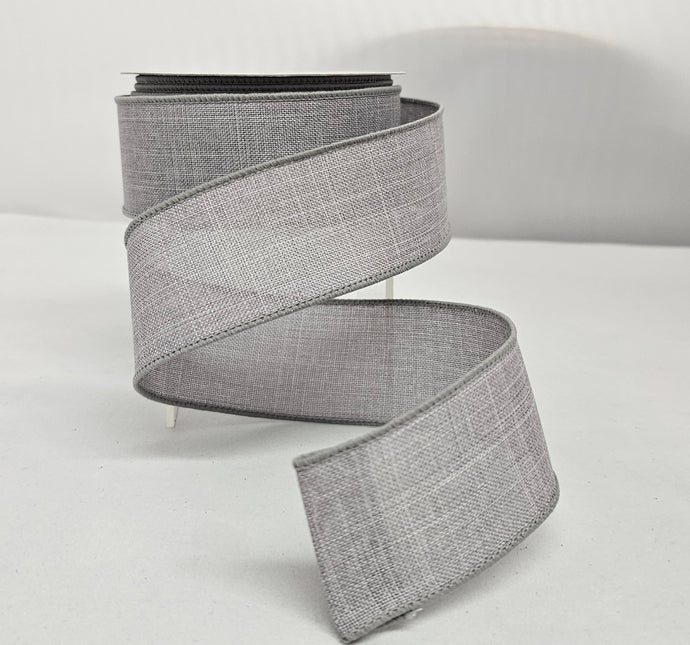 1.5" x 10Y Pastel Royal Burlap Gray image 0