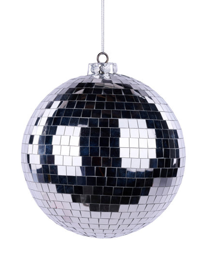 150MM SILVER MIRROR BALL ORNAMENT image 0