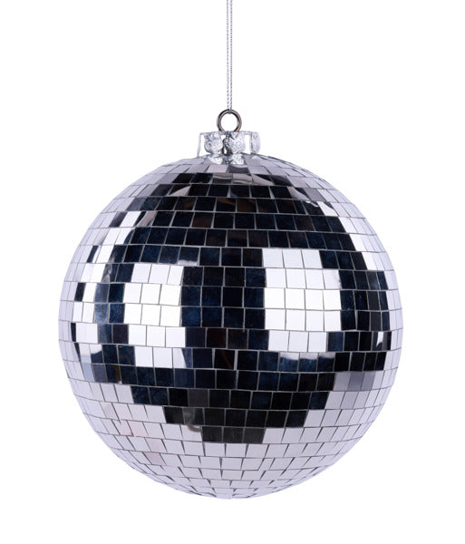 150MM SILVER MIRROR BALL ORNAMENT image 0