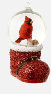 Santa Boot Waterglobe Ornament Assorted