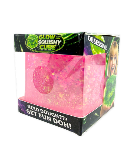 Fun Doh Glow in the Dark Squishy Sparkle Cube