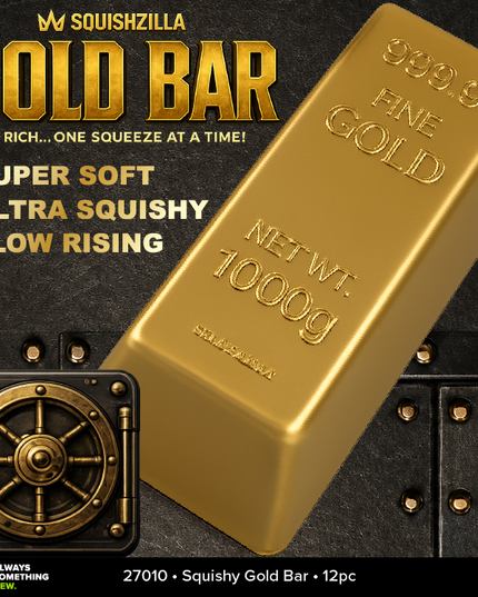 Fun Doh 5" Gold Bar Slow-Rise Squishy Toy