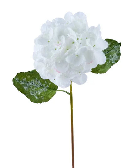 21"L Hydrangea Stem W/Snow