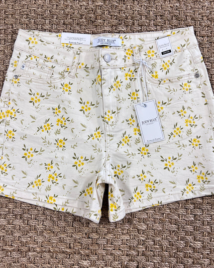 Judy Blue Mid Rise Floral Shorts image 0