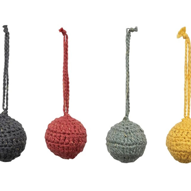 3" Cotton Crocheted Ornament - Assorted Colors Available image 0