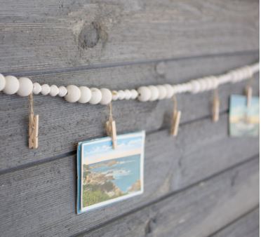 Wooden Garland with Clothes Pins