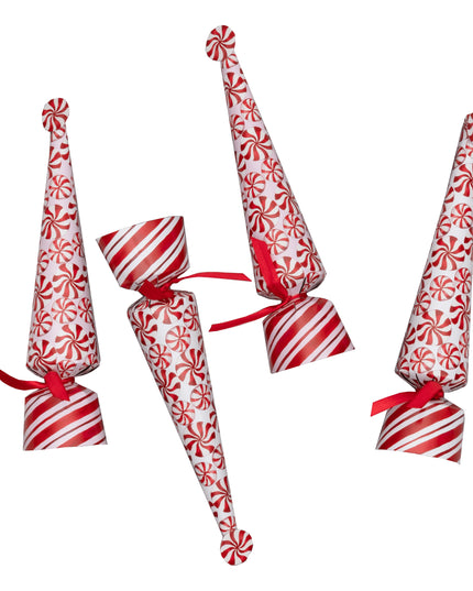 Peppermint 10" Luxury Cone Crackers - 8 per box
