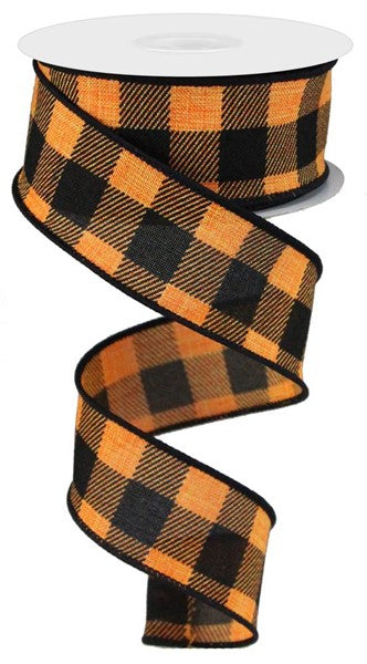1.5" x 10yd Striped Check On Royal image 0