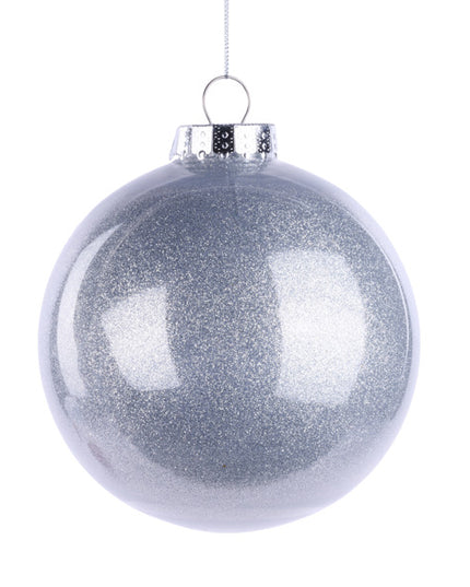 150MM GLITTER LOOK ORNAMENT SILVER image 0