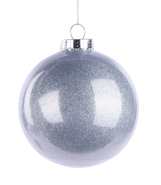 150MM GLITTER LOOK ORNAMENT SILVER image 0