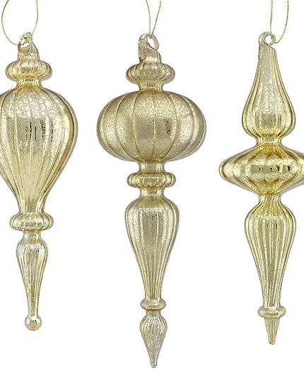 Asst 9.5"-10" Glass Finials