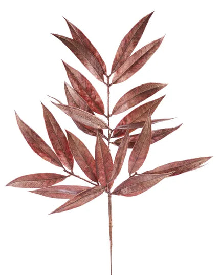 23" White Willow Leaf Spray