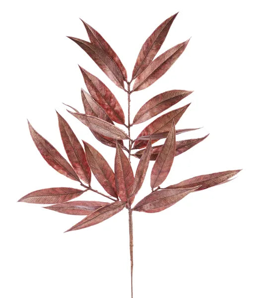 23" White Willow Leaf Spray