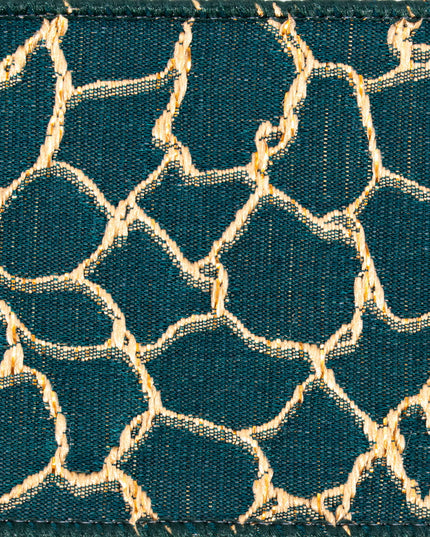 Green with Gold Crackle Ribbon image 1